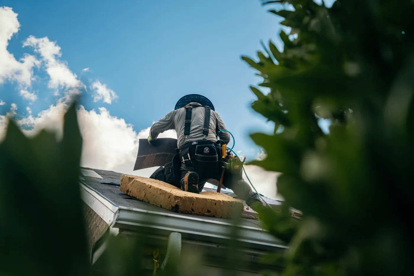 Storm damage documentation on a Prestwick commercial building